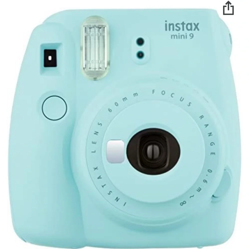 Fujifilm Instax Mini 9 Instant Camera - Ice Blue with case